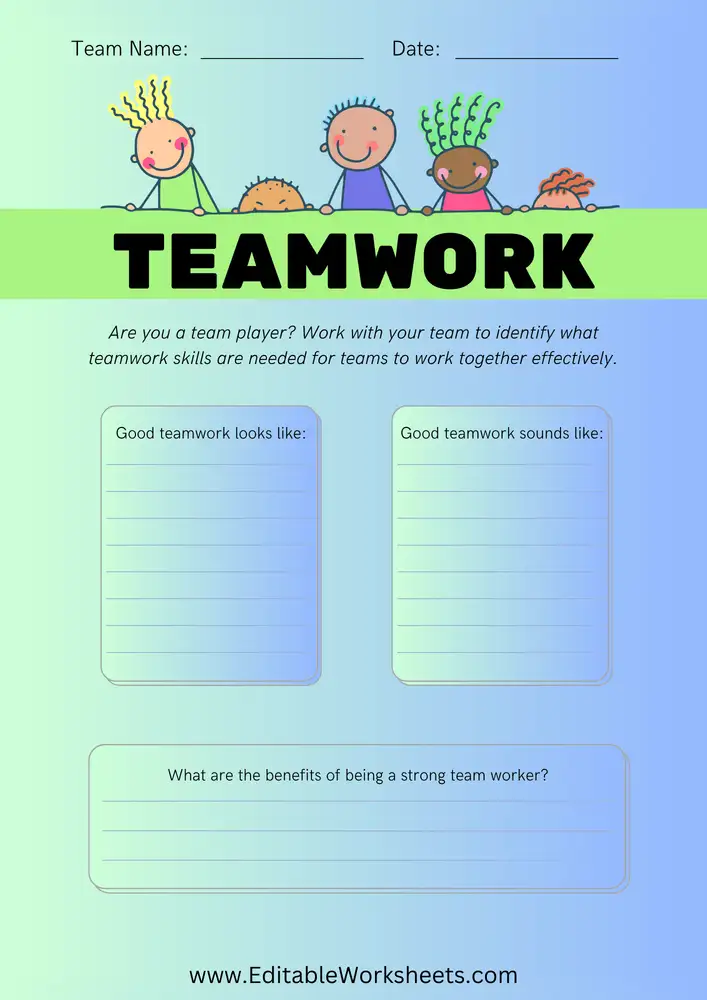 Free Printable Social Skills Worksheets 01