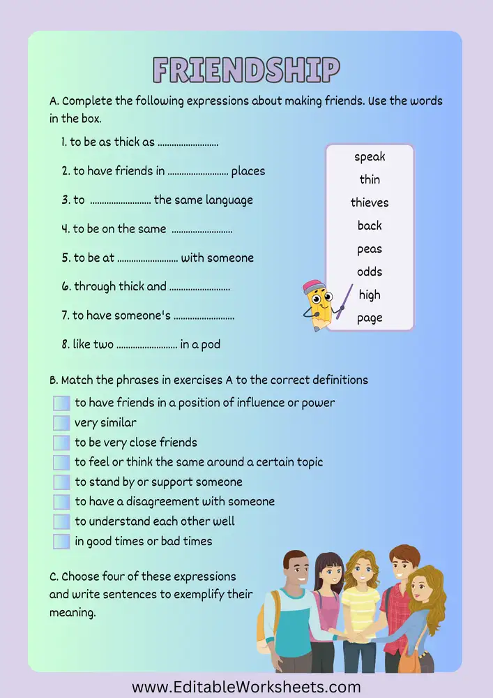 Free Printable Social Skills Worksheets 06