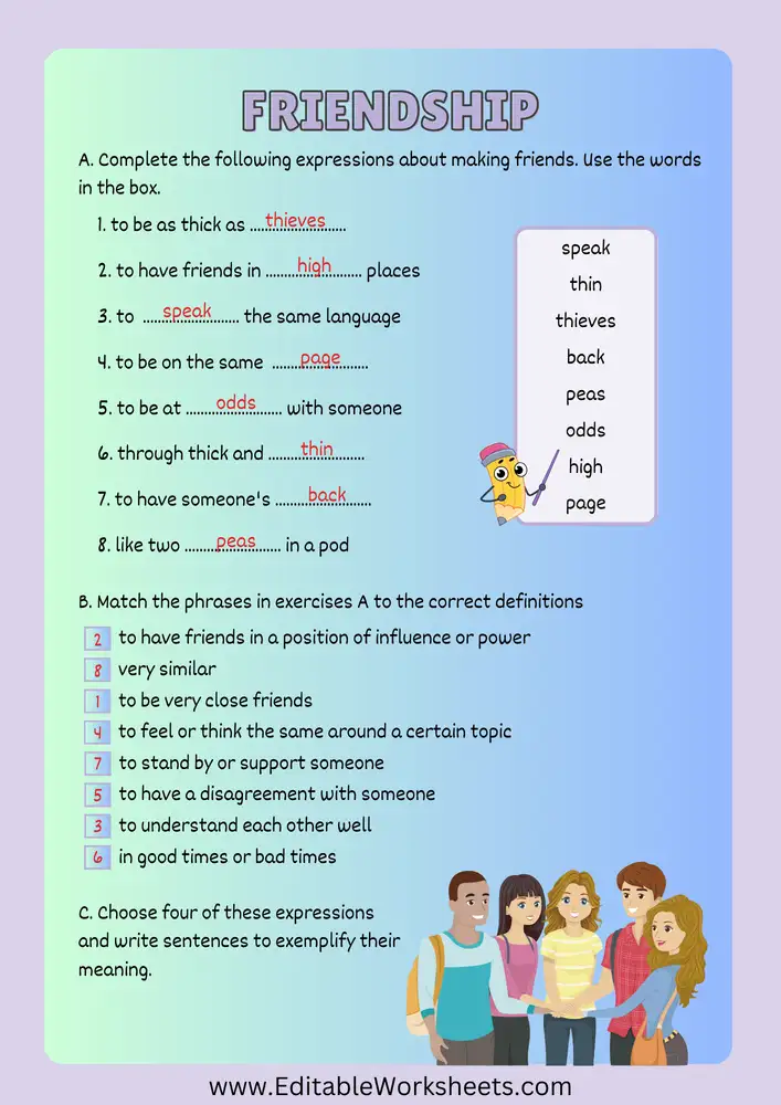 Free Printable Social Skills Worksheets 07