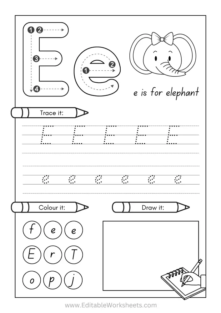 Kindergarten Alphabet Worksheets Free Printables A to Z 05