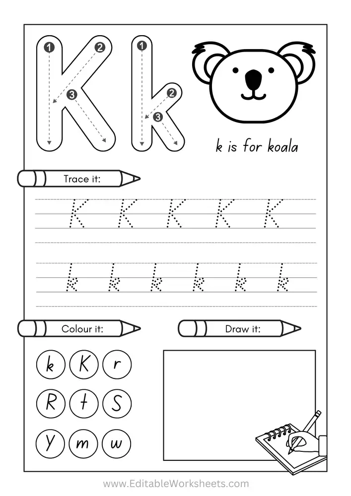 Kindergarten Alphabet Worksheets Free Printables A to Z 11