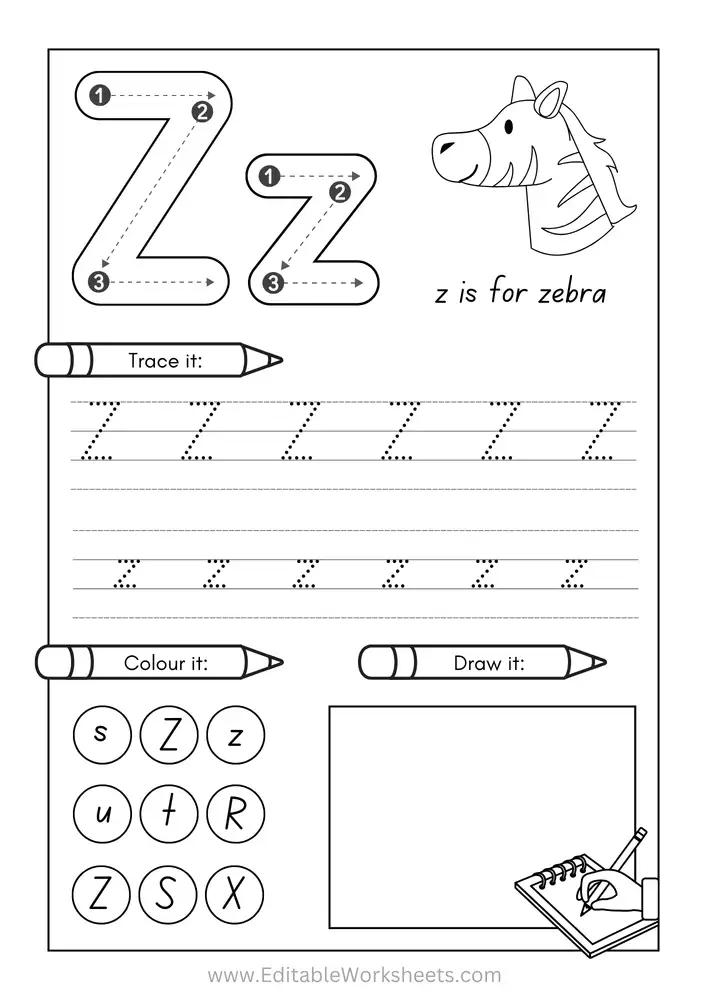 Kindergarten Alphabet Worksheets Free Printables A to Z 26