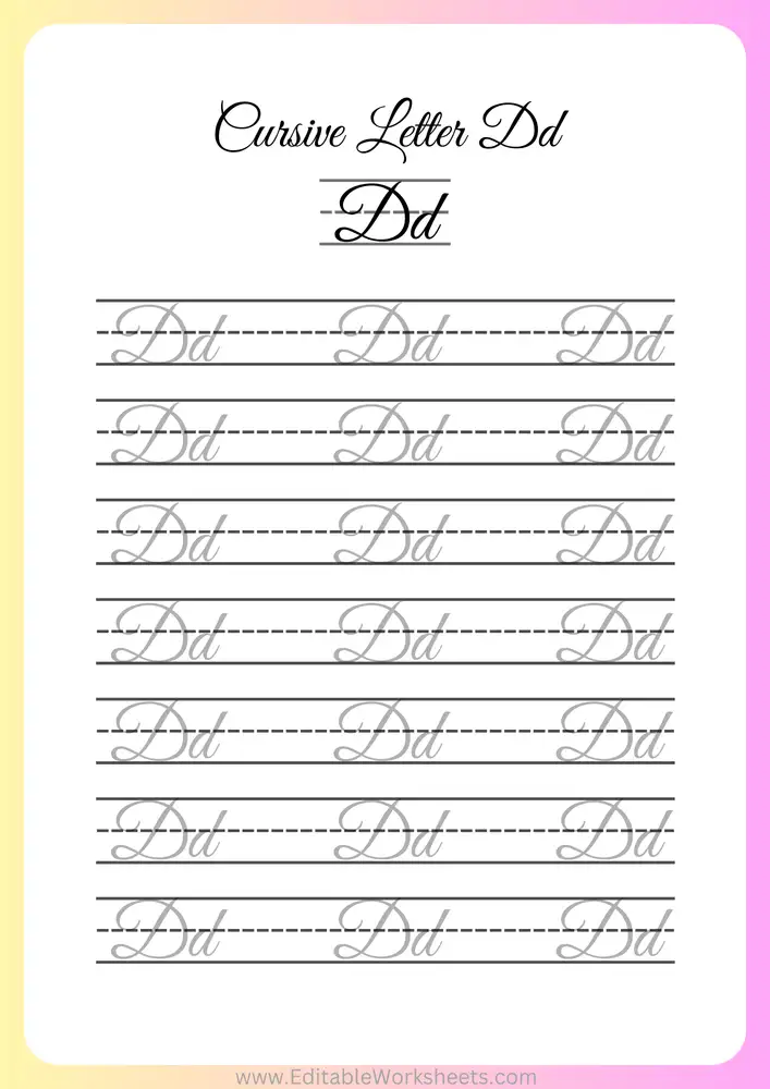 Cursive Writing Worksheets A to Z 04