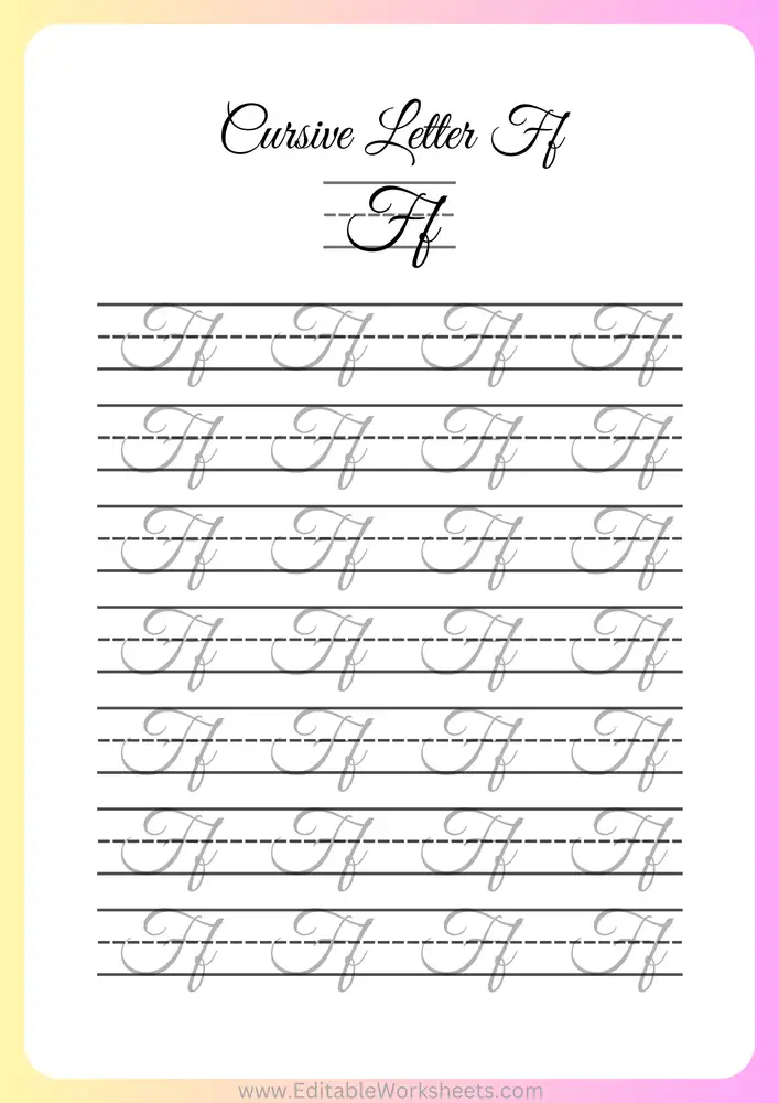 Cursive Writing Worksheets A to Z 06