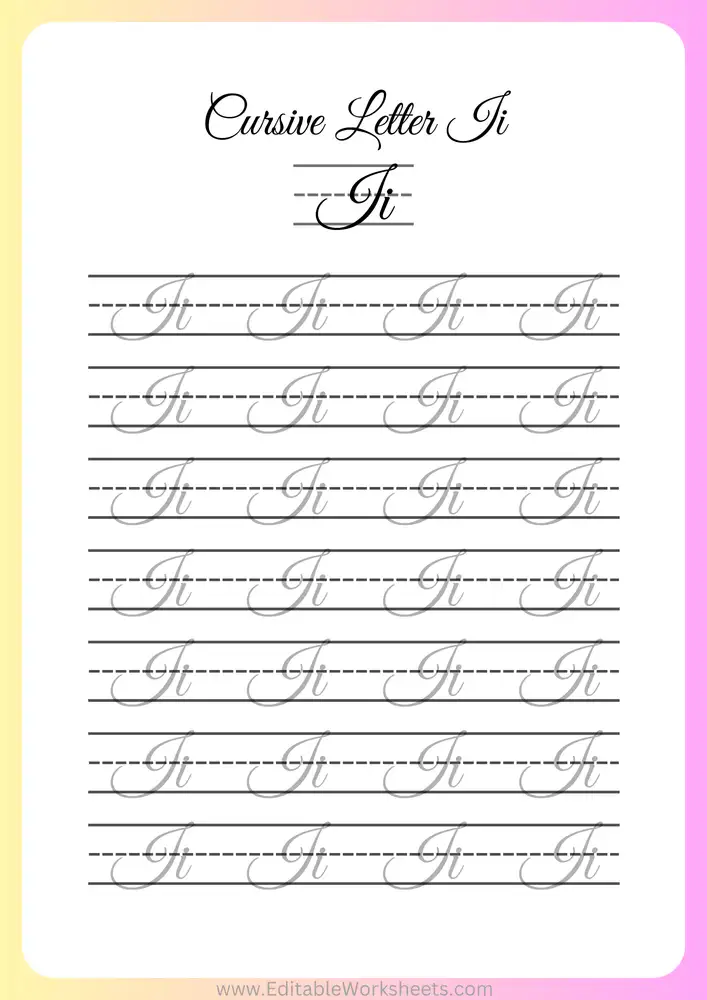 Cursive Writing Worksheets A to Z 09