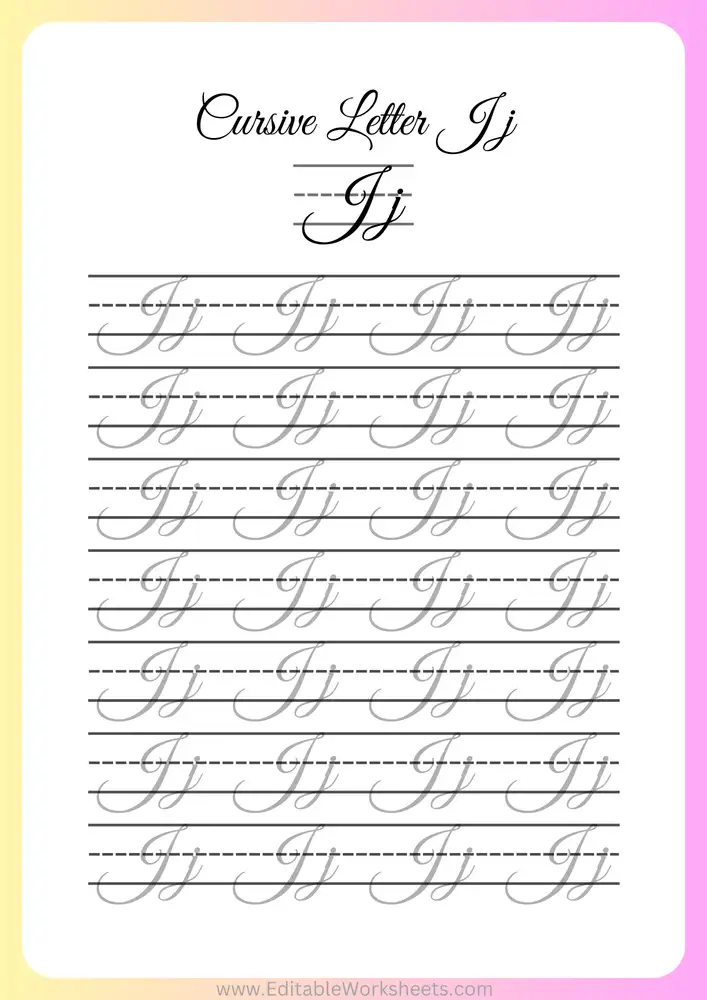 Cursive Writing Worksheets A to Z 10