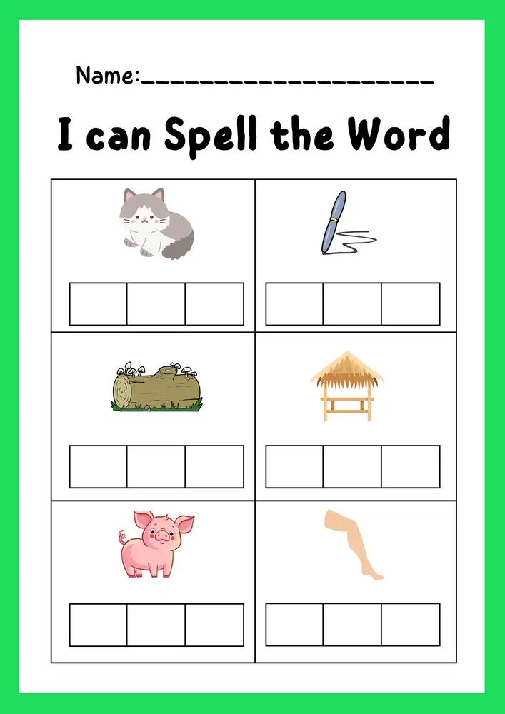 Editable Spelling Worksheets 07