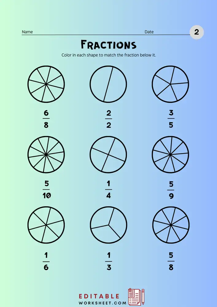 Fraction Worksheets with Answers PDF 02