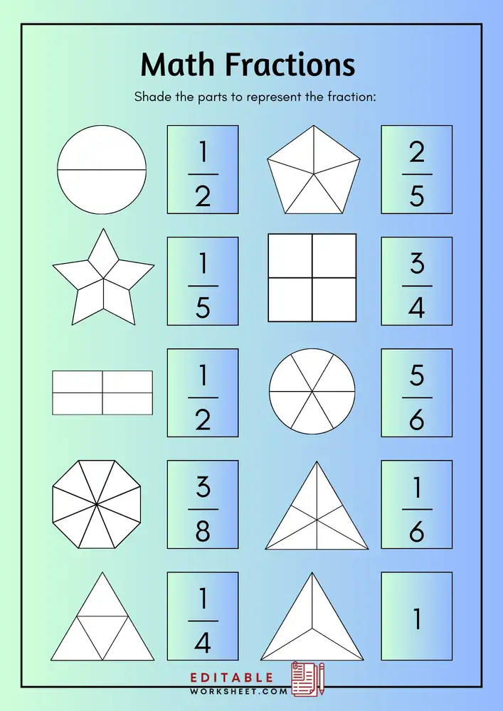 Fraction Worksheets with Answers PDF 08