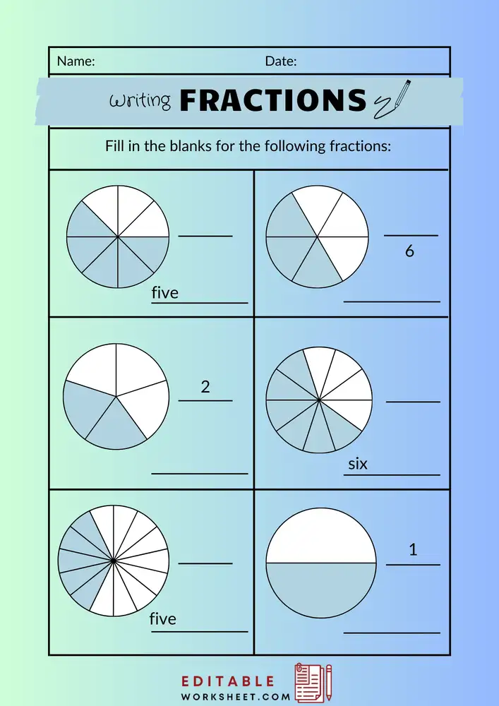 Fraction Worksheets with Answers PDF 16