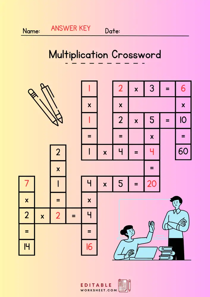 Free Printable Multiplication Worksheets 1 12 20