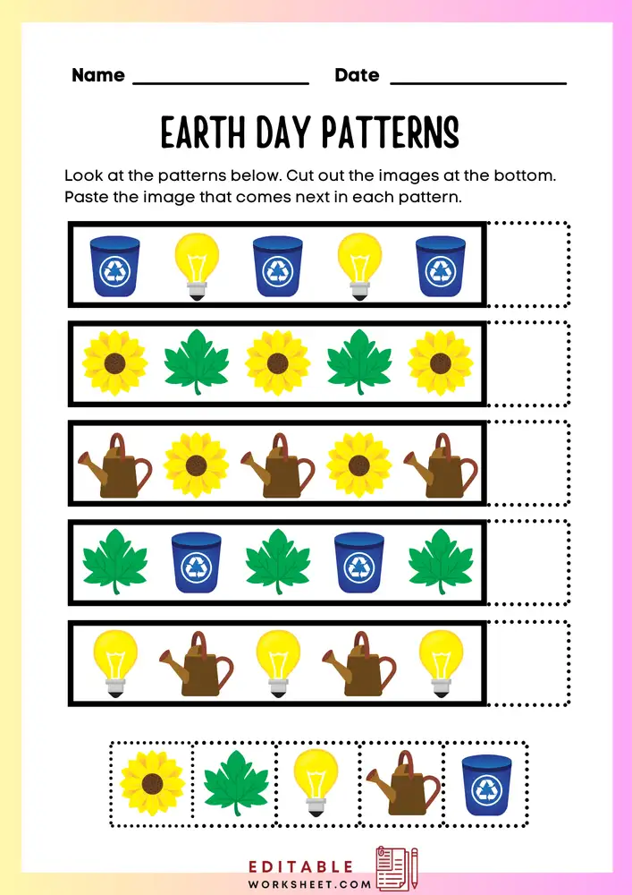 Free Printable Pattern Worksheets PDF 16