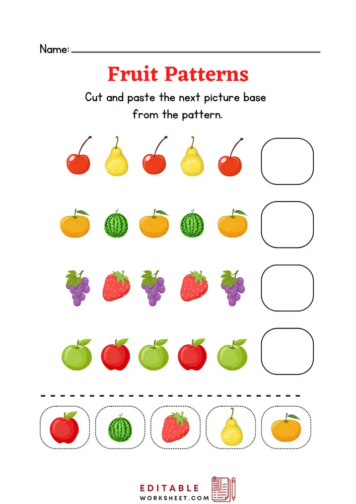 Free Printable Pattern Worksheets PDF 19