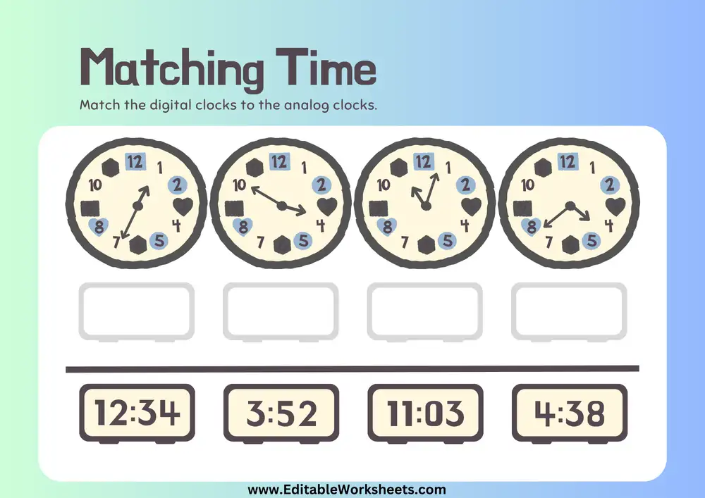 Free Printable Telling Time Worksheets 04