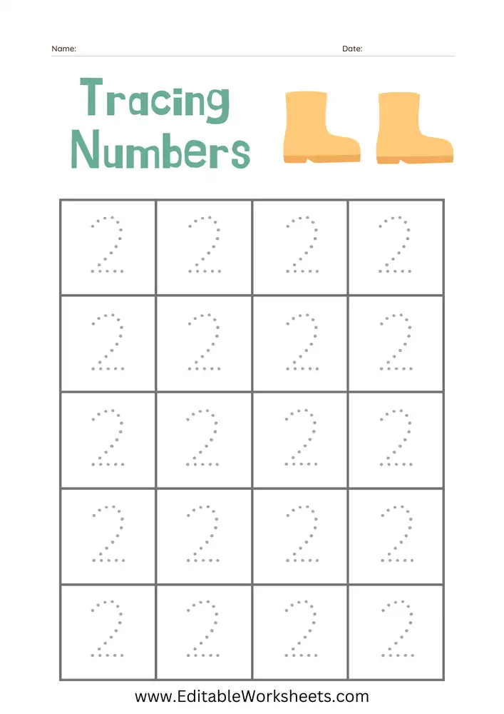 Number Tracing Worksheets PDF Free Download 13