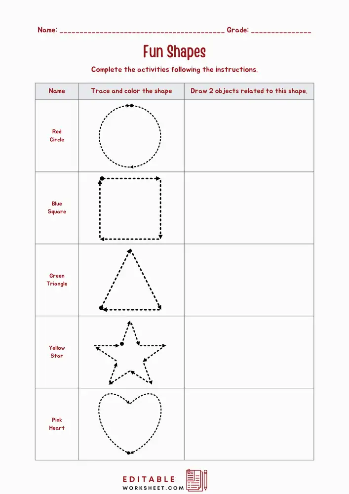 Shapes Worksheets for Preschool PDF 10