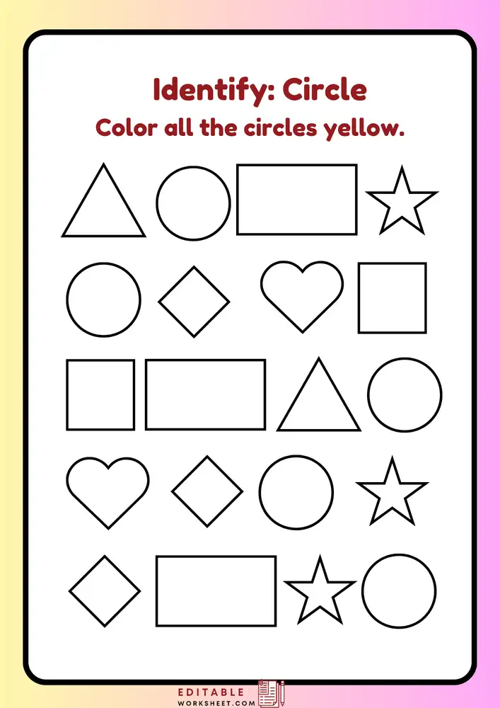 Shapes Worksheets for Preschool PDF 12