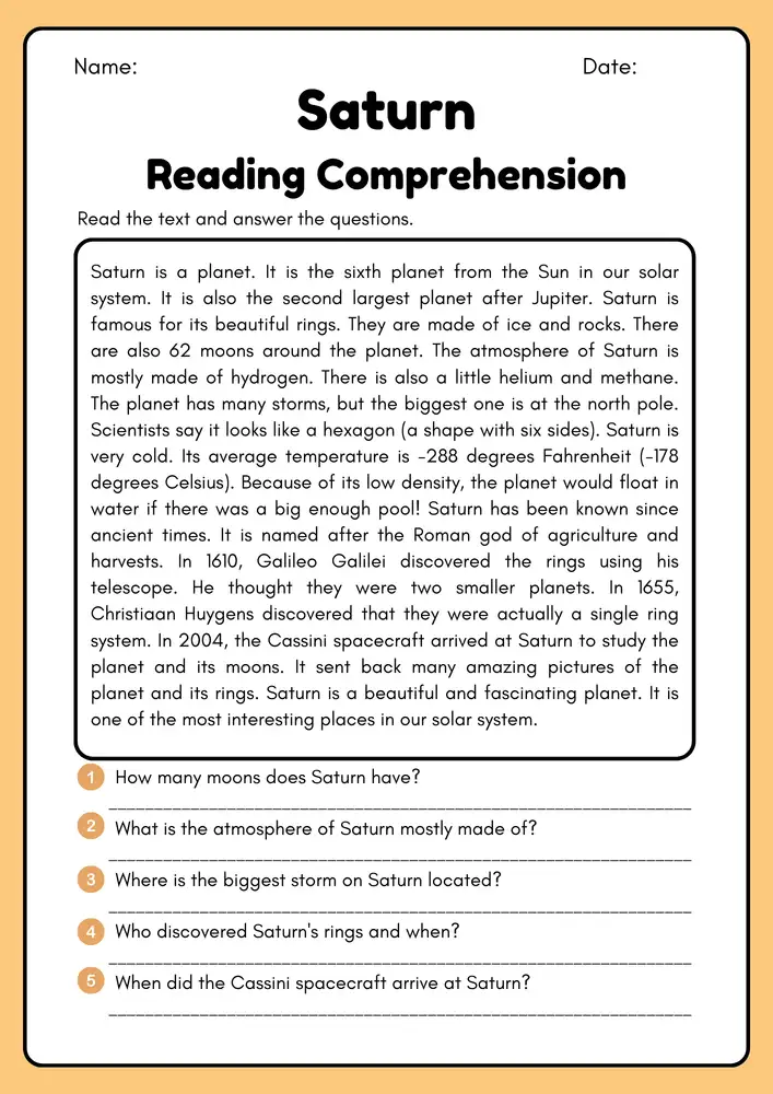 Summer Reading Comprehension Worksheets PDF with Answers 06