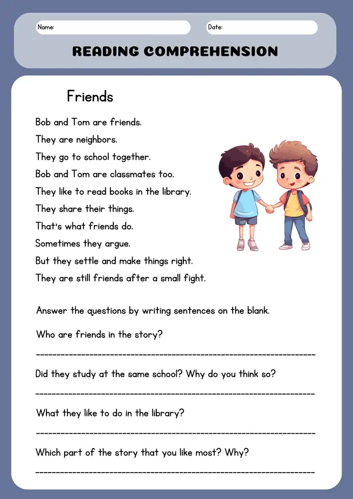 Summer Reading Comprehension Worksheets PDF with Answers 11