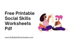 Free Printable Social Skills Worksheets Presentation