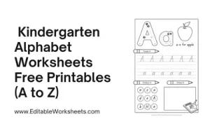 Kindergarten Alphabet Worksheets Free Printables A to Z Presentation