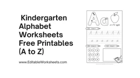 Kindergarten Alphabet Worksheets Free Printables A to Z Presentation