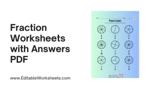 Fraction Worksheets with Answers PDF Presentation