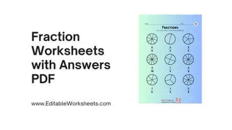 Fraction Worksheets with Answers PDF Presentation