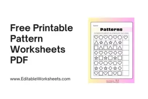 Free Printable Pattern Worksheets PDF Presentation