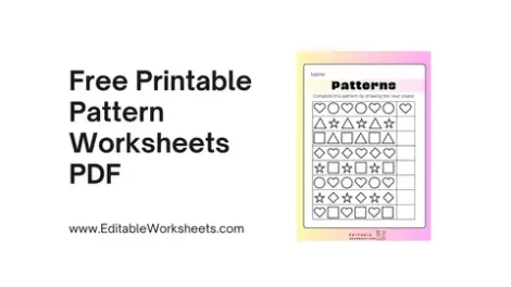 Free Printable Pattern Worksheets PDF Presentation