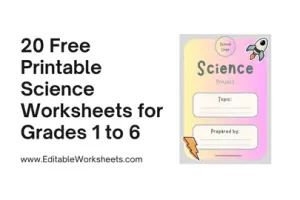 Free Printable Science Worksheets for Grades 1 to 6