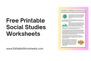 Free Printable Social Studies Worksheets Visual Presentation