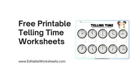 Free Printable Telling Time Worksheets Visual Presentation