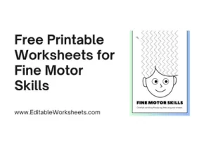 Free Printable Worksheets for Fine Motor Skills Presentation