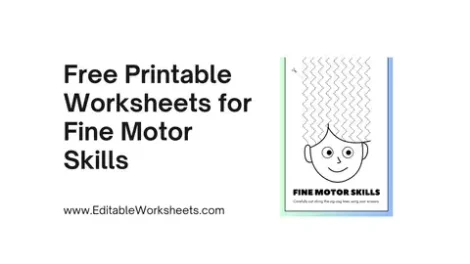 Free Printable Worksheets for Fine Motor Skills Presentation