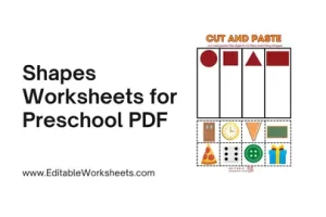 Shapes Worksheets for Preschool PDF Presentation