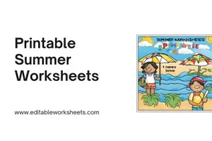 printable summer worksheets visual presentation