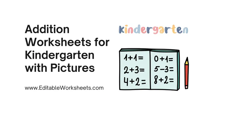 Addition Worksheets for Kindergarten with Pictures 09